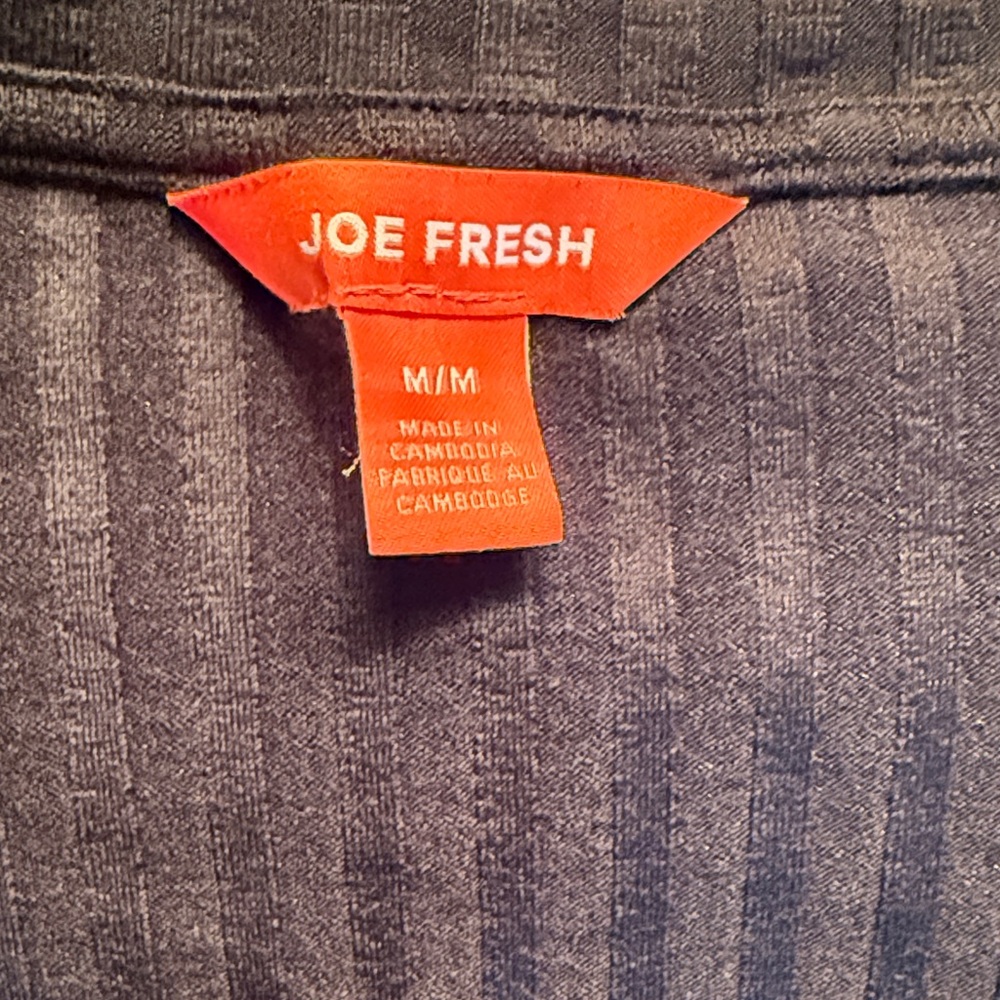 Joe Fresh Black Ribbed V-Neck Pullover - Picture 2 of 9